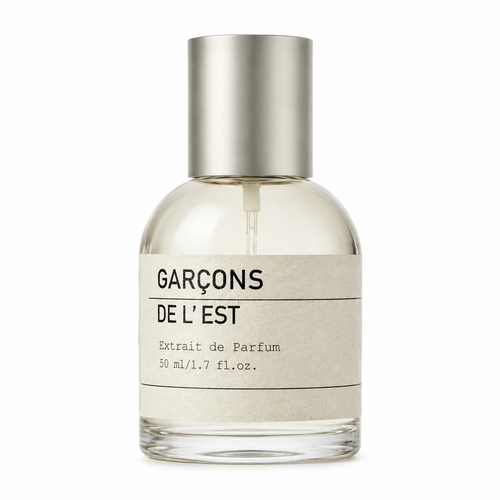 Garçons de l’Est – Extrait de Parfum, Flakon auf weißem Hintergrund